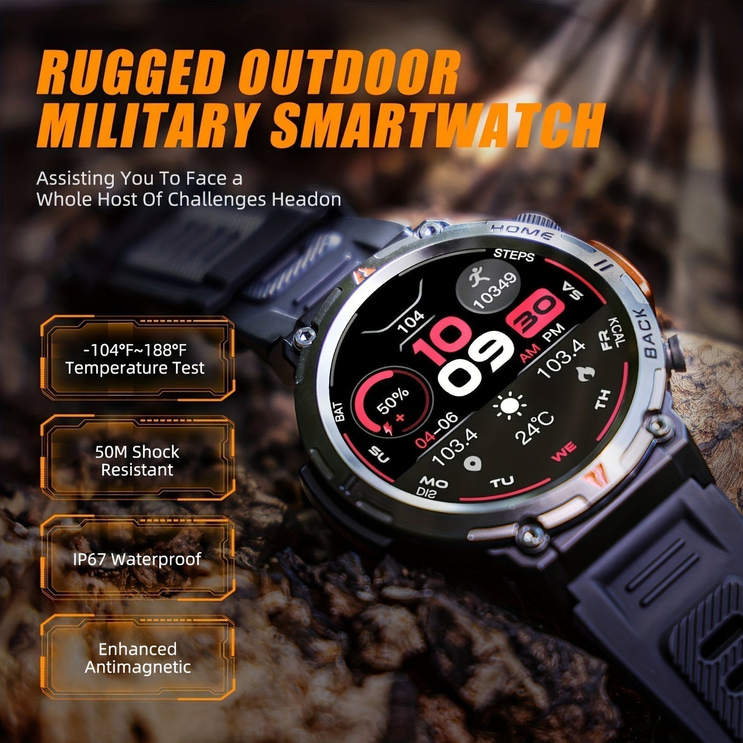 【🔥Today's lowest price】🔥2024 new smartwatch with flashlight