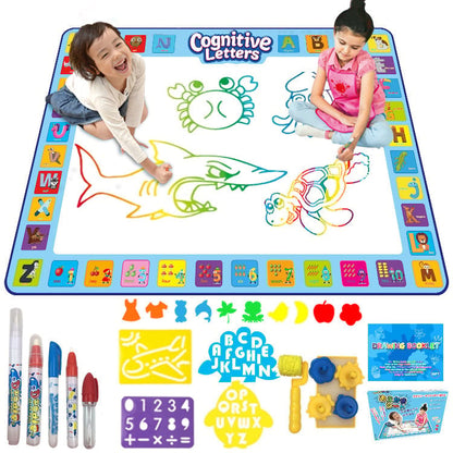 🔥 Water Doodle Mat ,Aqua Painting Drawing Mat Mess Free Learning Toy Mat