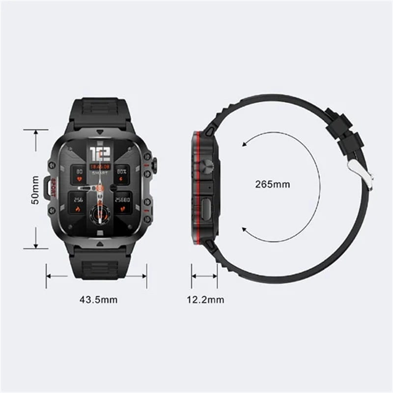 Rugged Outdoor Smart Watch - 100+ Sports Modes